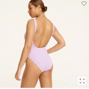 J. Crew womens purple Lilac Textured square neck one-piece swimsuit size 8 bc052